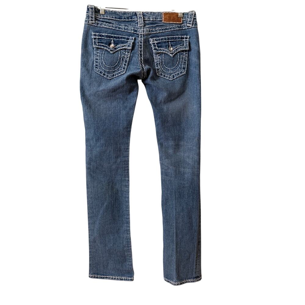 True Religion Womens Jeans *28 Vintage Made USA Flap Pocket Y2K straight Grunge